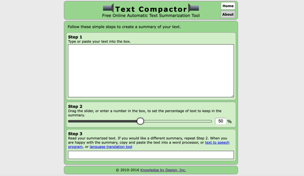 Text Compactor Summarization Tool