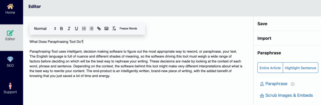 Reword the Paragraph With Wordbot